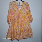 H&M  Yellow and Pink Floral Dress Photo 2