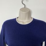 frame denim FRAME Double ruffle cuff wool blend sweater In navy XS B5 Photo 2