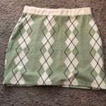 Liberty Love Green Argyle Mini Skirt Photo 0