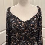 French Kiss Floral Print Mini Dress Ruffled Hem Long Sleeve Women's Size 3X Photo 2