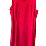 Vintage Lady Dorby size 18W. Tank top sheath dress. Button front top. Red Photo 2