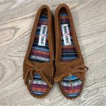 Minnetonka  Kilty Suede Moccasins Arizona Print Tan Brown Women’s 5 Photo 5
