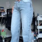 Revice Denim Stellar Cosmic Love Straight Mom Jeans Light Wash Star Photo 0