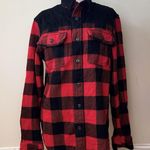 American Eagle AE Unisex Flannel Plaid Button-Down Long Sleeve Shacket Size S Photo 0