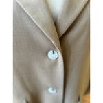 Maeve  Anthropologie Tan Boxy Oversize 90s 80s Style Three Button Blazer Photo 2