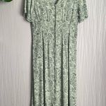 Danny & Nicole  Vintage Dress Green Cottage Core Prairie Dress Midi Length 80's Photo 0