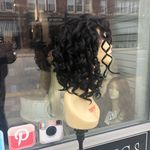 Curly black 13X6 Freepart curly medium Length Wig Photo 1