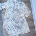 Boho Lace Sheer Floral Kimono Cover Photo 1