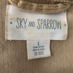 Sky And Sparrow Button Up Corduroy Jacket S Tan Long Sleeves Pockets Collared Photo 5