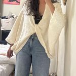 knit poncho sweater White Photo 0