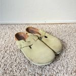 Birkenstock 38 Boston Soft Footbed in Faded Lime Green Photo 2
