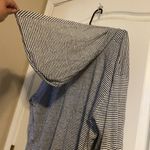 C&C California NWT  Navy White Hooded Striped Linen Tunic Top 2X Nautical Beach Photo 5