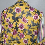 Grace + Emma Women's Kimono Floral Print Mustard S/M Yellow Size M Photo 3