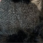 Ski Lodge Winter Cap Faux Fur Trim Acrylic Hat Black Glam Photo 9