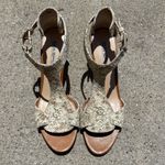 via spiga  Textured Snake Print Sandal Kitten Heels Photo 1