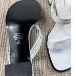 Bandolino  White Leather Strappy Block Heel Slide Sandals Women's Size 8.5 Photo 1