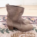White Mountain  Womens Boots Size 10 Taupe Suede Bernata Ankle Block Heel Fall‎ Photo 2