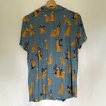 Soma button down pajama top soft short sleeves leopards big cats women L rayon Size L Photo 6