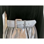 Vintage Lloyd Williams Size 10 Black Velvet & Silver Metallic Dress W/ Belt 20c Photo 4