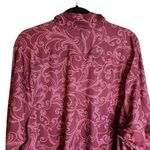 Lands End Purple Paisley Fleece Jacket Pullover 1/4 Zip Size 3X #460736 Photo 6