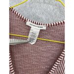 Caution to the Wind Women's faux wrap blouse Red White Striped Large Photo 6