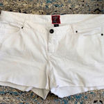 Torrid White Raw Hem Denim Jean Shorts Photo 0