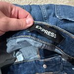 EXPRESS  Distressed Jean Shorts Style Shortie High Rise Women's Size 6 Rolled Hem Photo 7