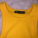 ZARA Orange Ribbed Tank Top Photo 4