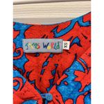 Jams World  Vintage Victoria‎ Pattern Top Made In Hawaii Women’s XS Teal Pink Photo 1