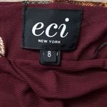 ECI  New York Burgundy Floral Pencil Skirt Size 8 Photo 2