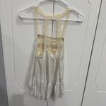 Free People White Lace Front Flowy Tank Top Photo 1