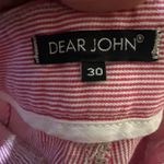 Dear John  Women's Size 30 Pink Striped Cuffed Shorts Casual Summer Cotton Blend Photo 7