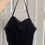 Don't Ask Why Black Velour Italy Mini Dress One Size Halter Tie Witchy Fairy Photo 1