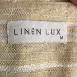 Linen Lux  cream tan gold‎ linen blend knot tank M Photo 6