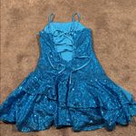 Blue Sequin Mini Dress SIZE 2 Photo 2