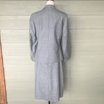 Vintage Nat Kaplan Couture Wool Skirt Suit Gray Size 10 Photo 5