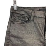 7 For All Mankind Metallic Twill Ankle Skinny Jeans Gunmetal Size 27 AU8121148 Photo 6