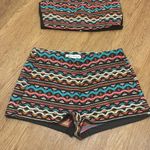 H&M Coachella Size 8 Multicolor Bright Aztec Pattern Cropped Tank and Sh… Photo 3