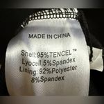 Quince  Ribbed Black Midi Long Sleeve Sustainable Tencel Dress Lined Size Small Photo 7