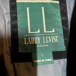 Larry Levine  Down Puffer Jacket Polyester Nylon Full Zipper Mock Neck Black L Photo 1