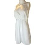INC White lace bodice chiffon chemise nightgown INTERNATIONAL CONCEPTS L…​ Size L Photo 7