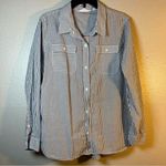 Athleta  button down Striped Shirt SZ:XL Photo 0