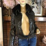 FRATELLI ROSSETTI BROWN LEATHER & BEAVER FUR COLLAR BOMBER JACKET (40) Size undefined Photo 3