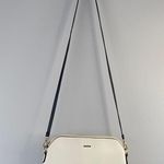 Chic White Crossbody Bag with Navy Strap Photo 0