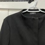 Theory  Womens Blazer Jacket Small Black Full Zip Motto Career Minimal Academic Photo 2