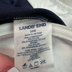 Lands' End  Navy Yellow Mix Square Neck Underwire Tankini Swim Top Plus Size 24W Photo 5