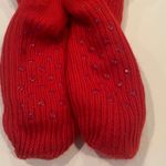 Women’s Red and White Santa or Elf Winter Christmas Holiday Slipper Socks O/S Photo 4