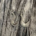 Elegant Silver Paisley Earrings Photo 0