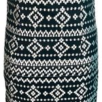 DKNYC Embroidered Geometric Print Dress Size 4 Black White Linen Blend Sheath Photo 3