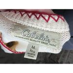 Cabela's sweater quilt block country cream red green Photo 8